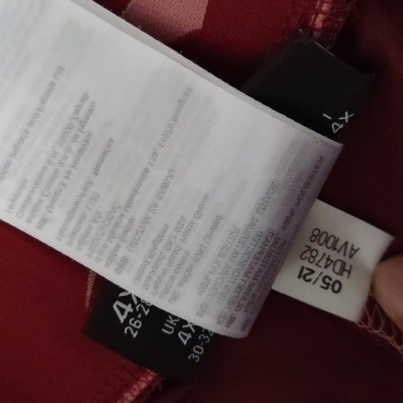 Reebok Cardi B 4X (26-28W) Red Cargo Pocket Windbreaker Jogger Pants - Picture 13 of 15